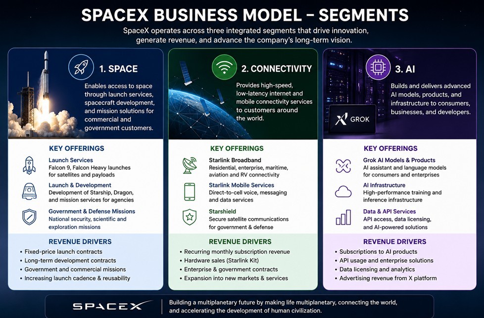 spacex business model and how does it make money