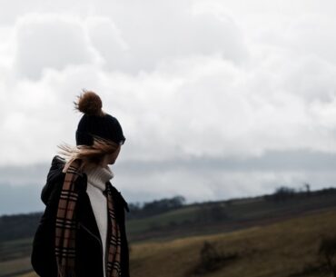 Woman looking into sea