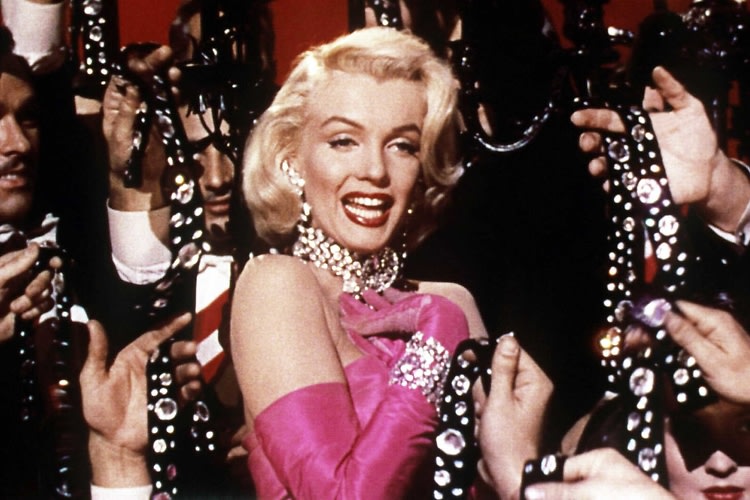 Marilyn Monroe showing diamonds- a marketing strategy